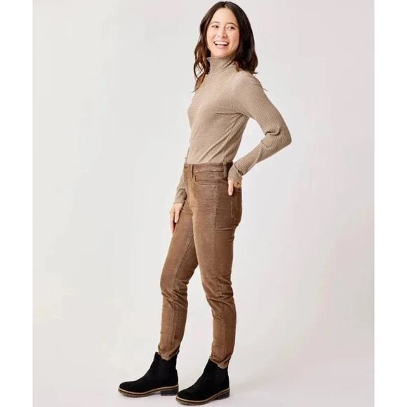 Carve Designs Women’s Skinny Corduroy Pants Size 4 Maroon Heathered Spice EUC - Picture 5 of 14